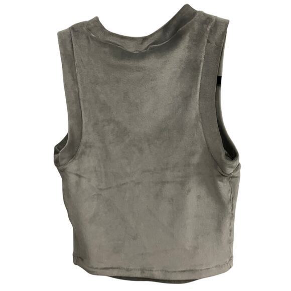 SKIMS Velour Crewneck Tank‎ In Smoke - Picture 3 of 4